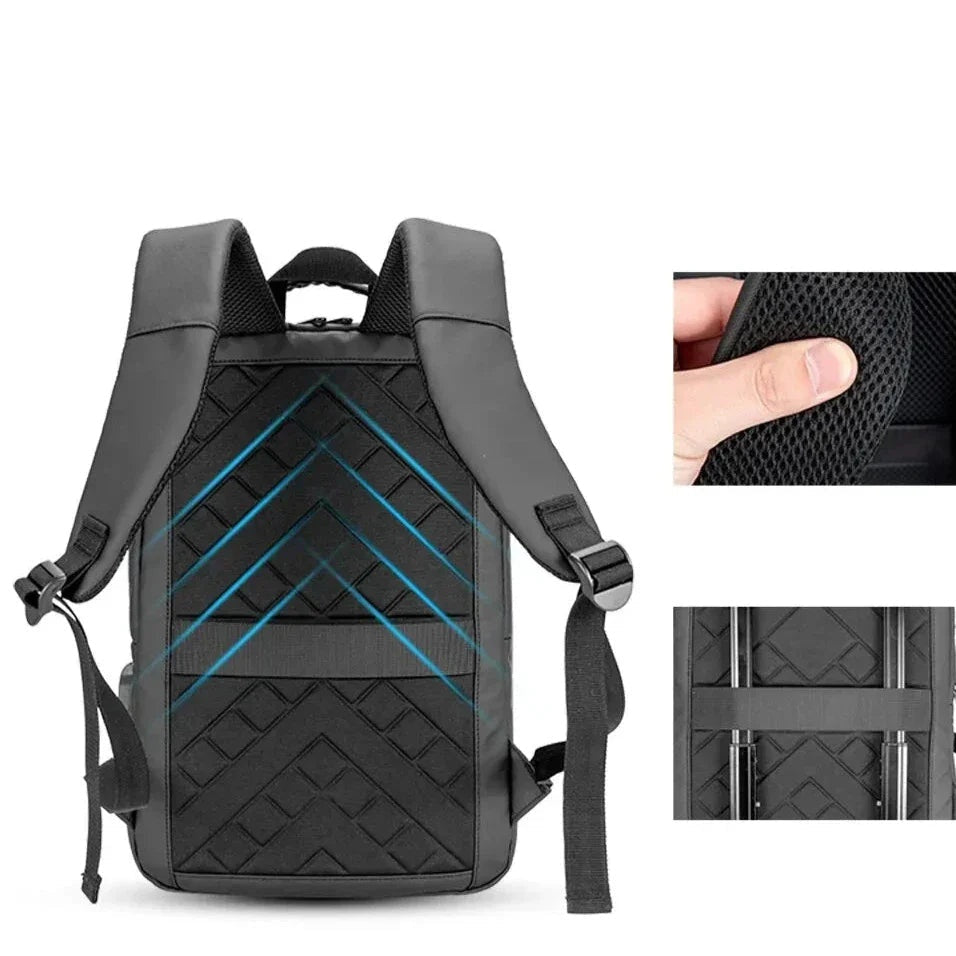 Mochila Executiva Impermeável com USB LN419 - Notebook 15,6