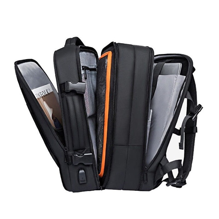 Mochila de Viagem LN408 - Notebook 17`, Expansível, Impermeável e Porta USB