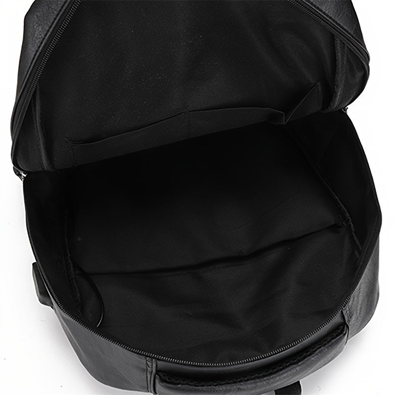 Mochila de Couro Masculina LN421 - Resistente à Água, com USB e Antifurto