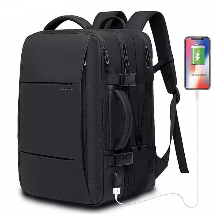 Mochila de Viagem LN408 - Notebook 17`, Expansível, Impermeável e Porta USB