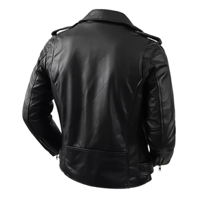 Jaqueta Masculina de Couro com Cinto Frontal