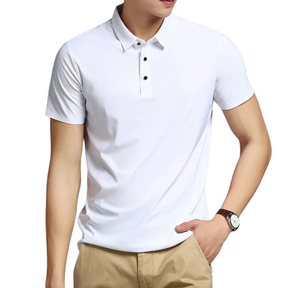 Camisa Polo Masculina em Seda Gelo LN023