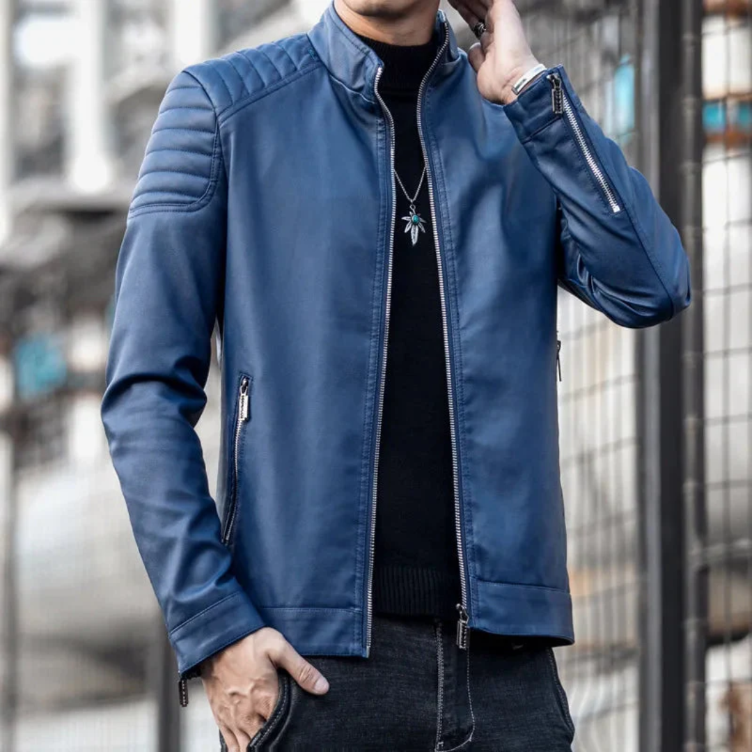 Jaqueta de Couro Masculina Velmark