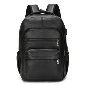 Mochila de Couro Masculina LN421 - Resistente à Água, com USB e Antifurto