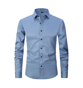 Camisa Social Masculina Elástica Slim Fit