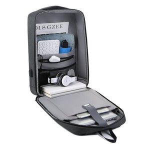 Mochila Executiva LN411 - Notebook 15`, Impermeável, Porta USB e Trava TSA
