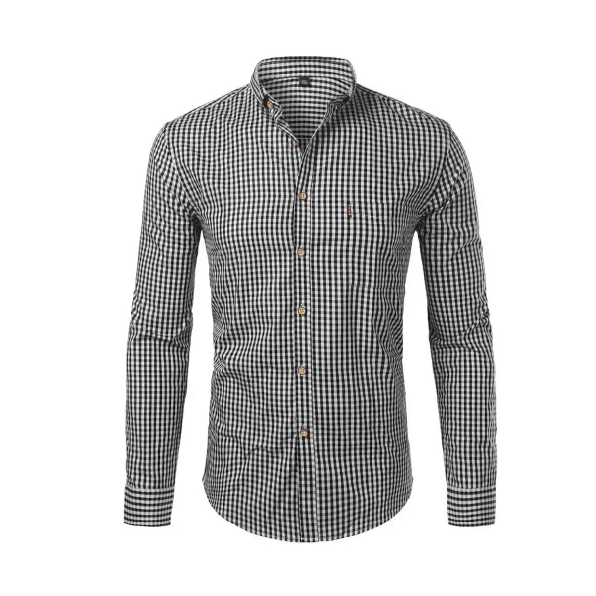 Camisa Social Masculina Manga Longa Quadriculada