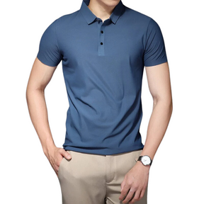 Camisa Polo Masculina em Seda Gelo LN023
